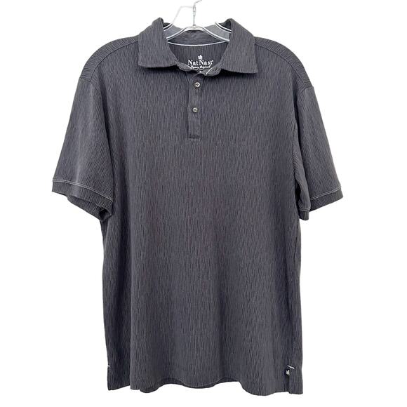 Nat Nast Gray Short Sleeve Golf Polo T Shirt Sz S - Picture 1 of 5